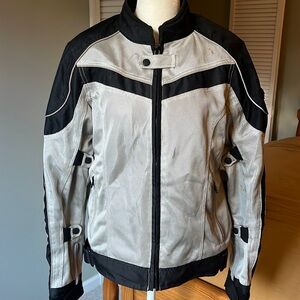 Bilt women’s motorcycle jacket sz M gray and black
